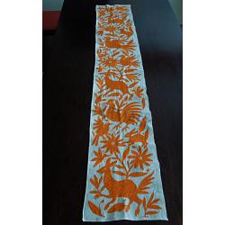 Hand embroidered Mexican Table Runner